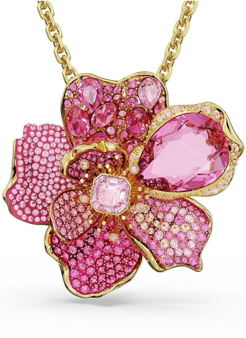 Swarovski Florere Crystal & Gold-Tone Brooch Necklace - Image 1