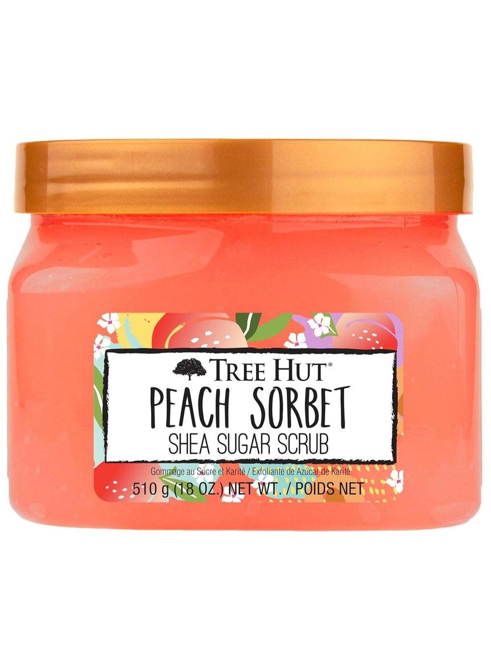 Peach Sorbet Shea 510gm - Luxurious Exfoliating Scrub - Image 1