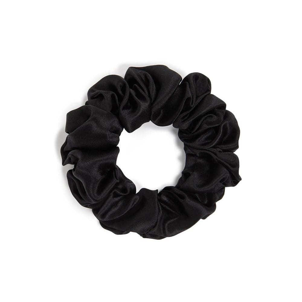 Elegant Mulberry Silk Scrunchie 3CM - Black S3 18 - Image 1