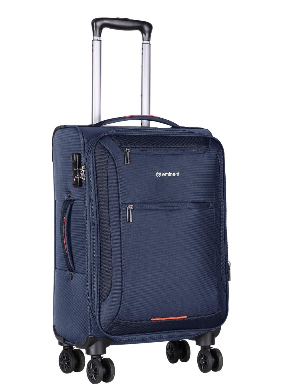 Eminent E751 Navy Blue Expandable Cabin Suitcase - Image 1