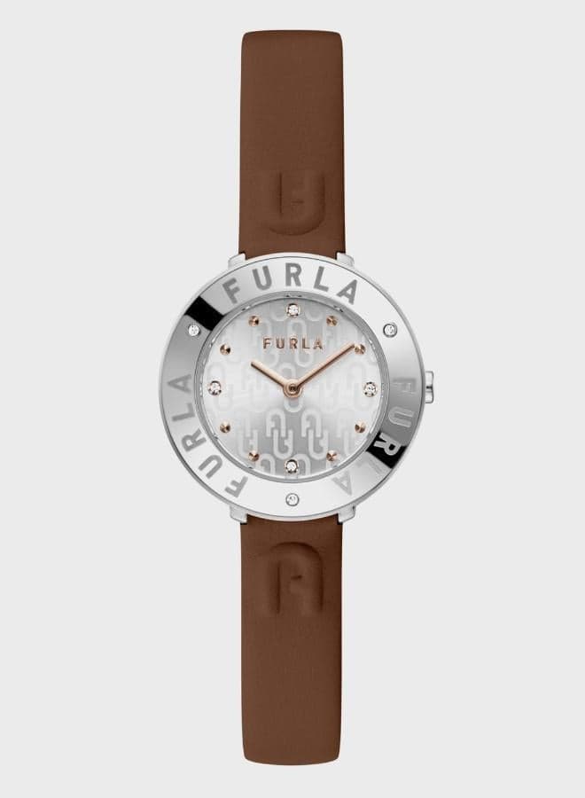 Furla Elegance Analog Leather Watch for Women - Image 1