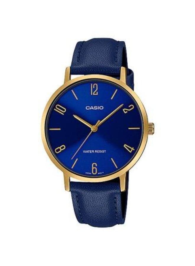 CASIO LTP-VT01GL-2BUDF Elegant Leather Watch for Women - Image 1