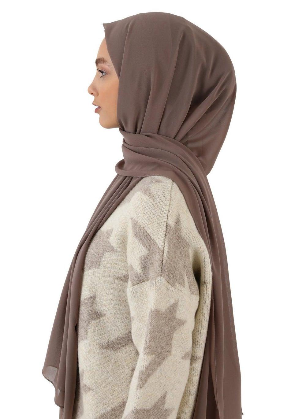 Tuva Shawl Dark Mink - Elegance Meets Versatility - Image 1