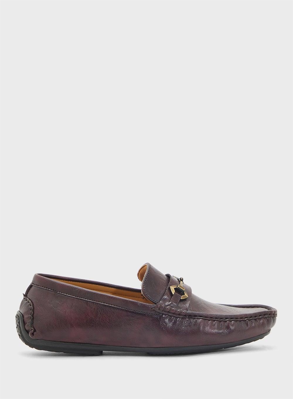 Tsm 2025 05 Elegant Dark Purple Textured Loafers - Image 1