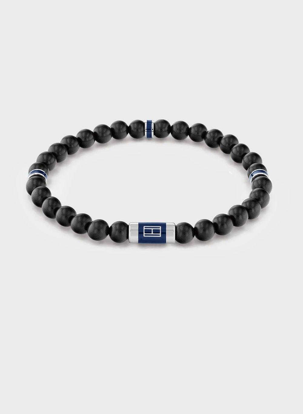 TOMMY HILFIGER Men's Elegant Wood Beads Bracelet - Image 1