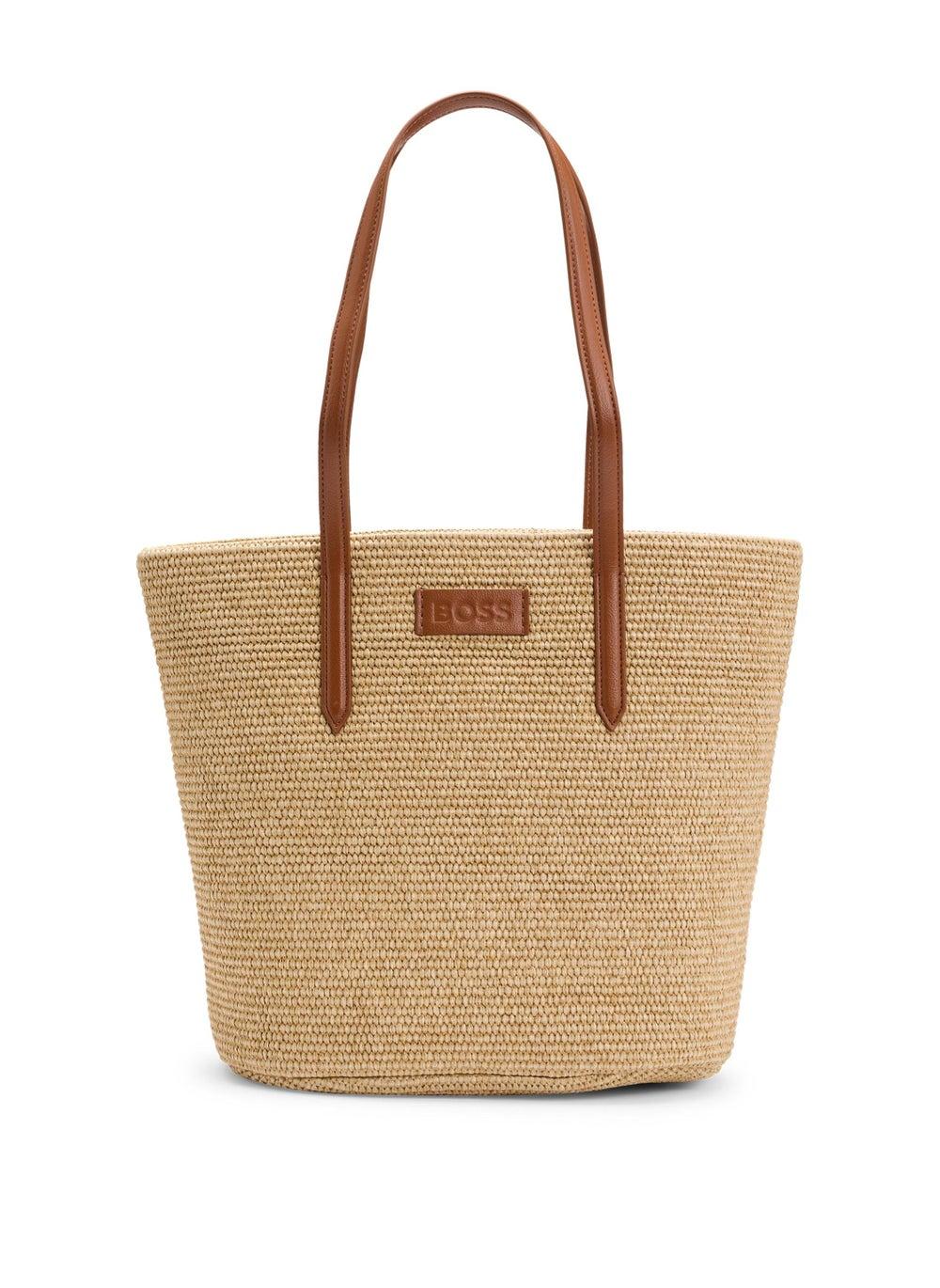 BOSS Summer Elegance Raffia Tote with Detachable Pouch - Image 1