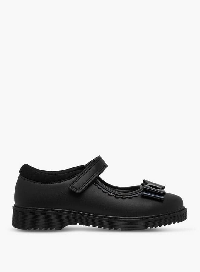 Elegant 68812 1 Girls Mary Jane Bow School Shoes - Image 1