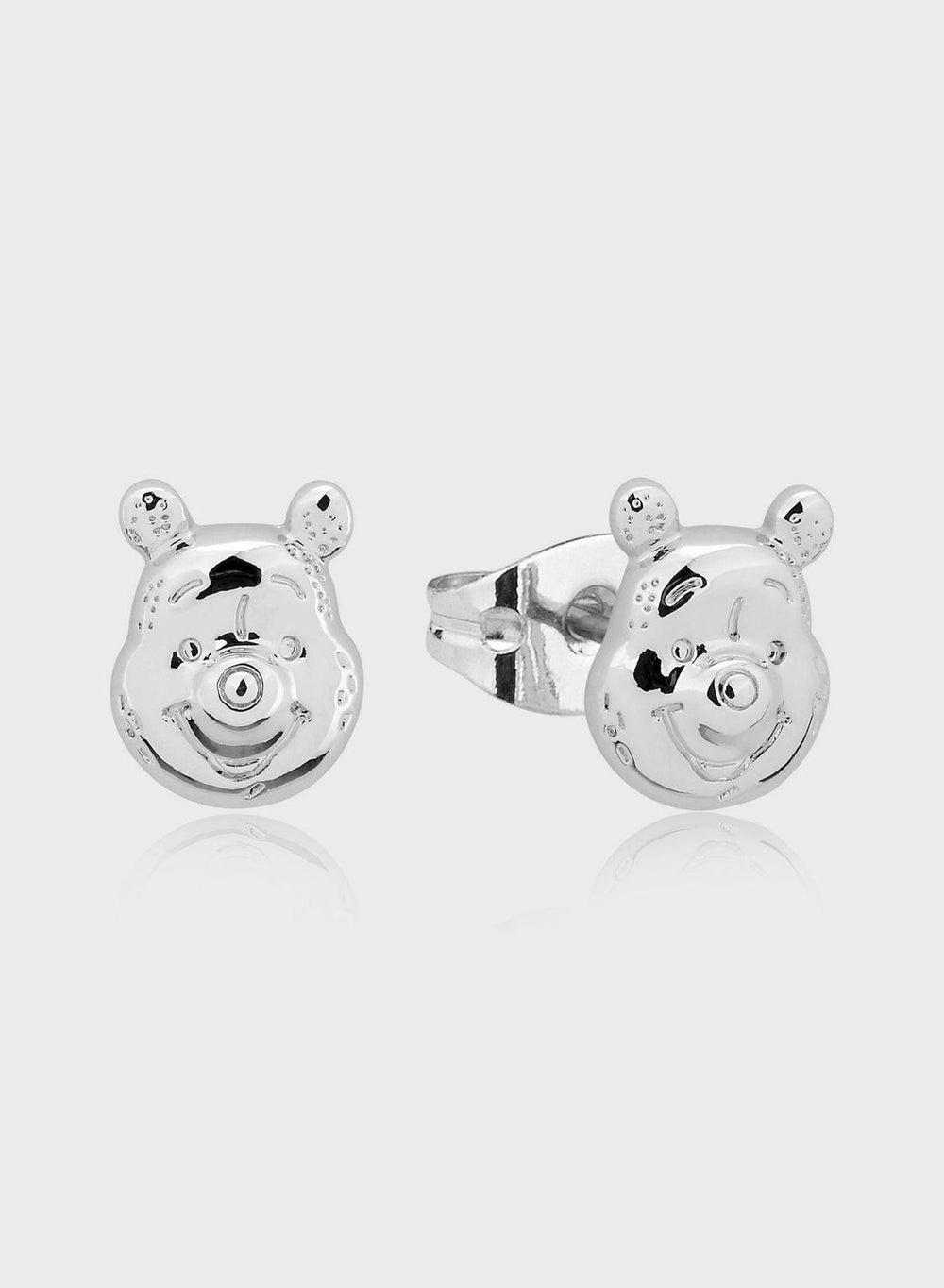 Winnie the Pooh Sterling Silver Face Stud Earrings - Image 1