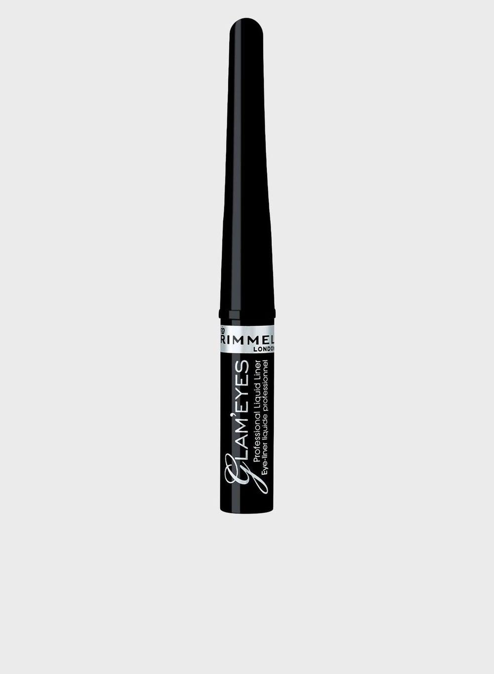 Rimmel Glam'Eyes 001 Black Glamour Liquid Liner, 3.5ml - Image 1