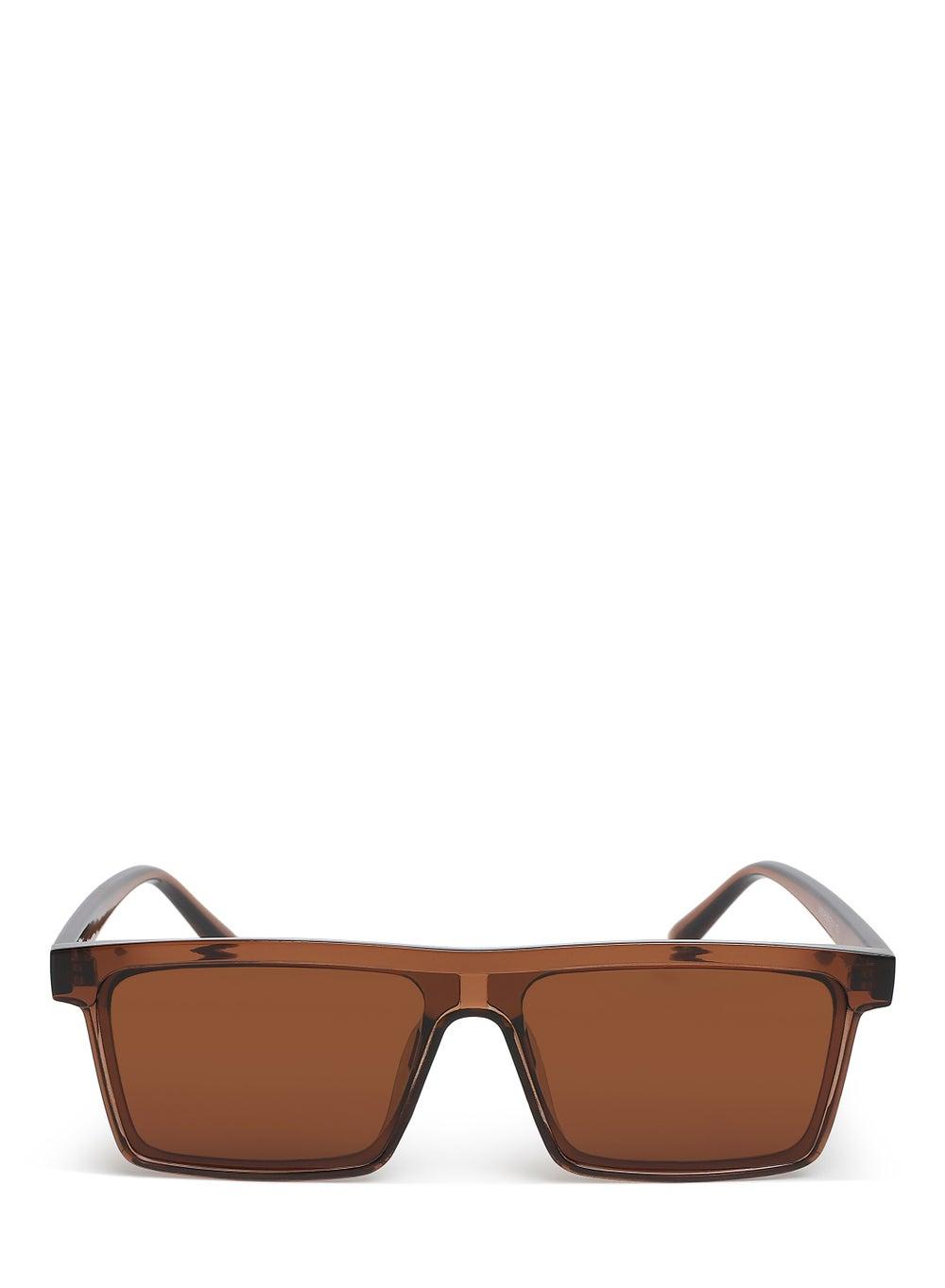 London Rag Sleek Flat Rim Brown Sunglasses for Women - Image 1