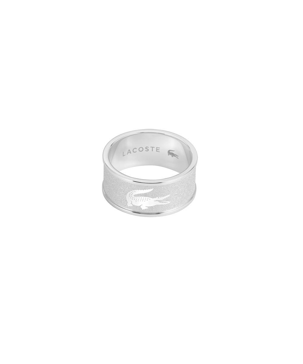 LACOSTE Backhand Men's Stainless Steel Ring - Image 1