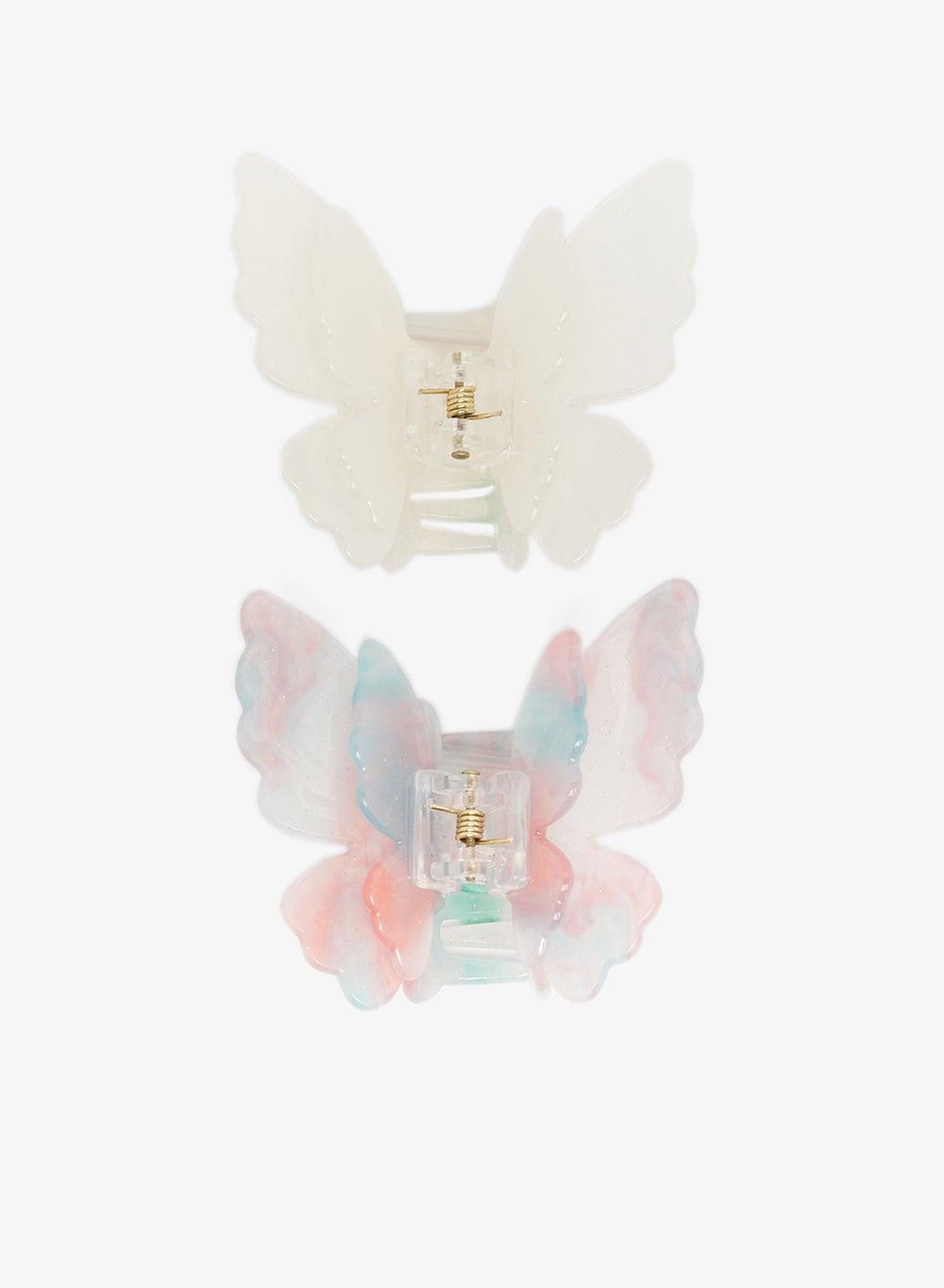 Pastel Butterfly Hair Claw 2-Pack - Style A152 - Image 1