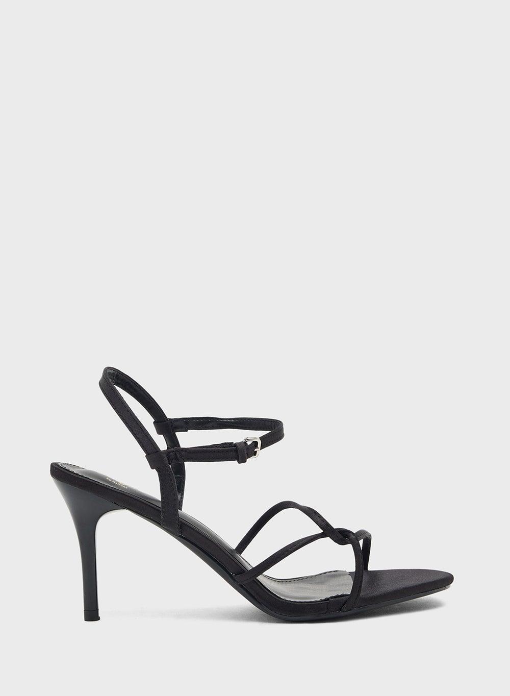 Elegant Black Pointed Heeled Sandal - Chic Feminine Footwear - Image 1