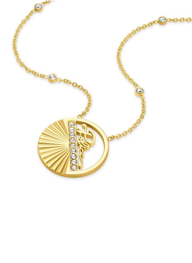 POLICE Seashell Crystal Gold-Plated Necklace PEJLN0002805 - Image 1