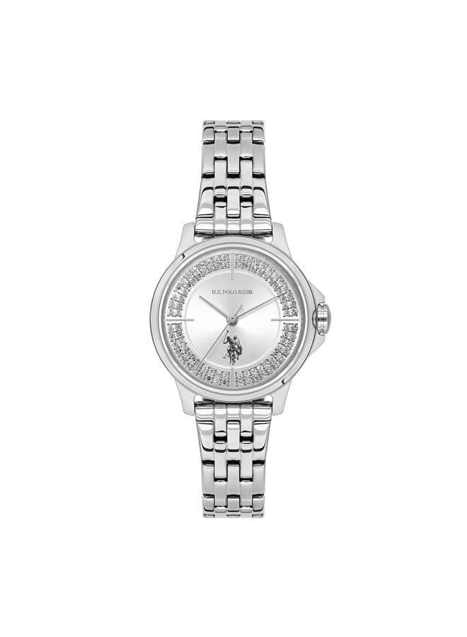 Elegant U.S. Polo Assn. Stile 30mm Silver Dial Women's Watch - Image 1