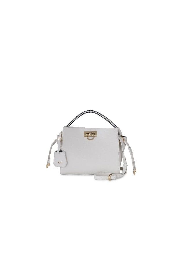 Milano Rutaba - Chic White Boxy Tote for Women - Image 1