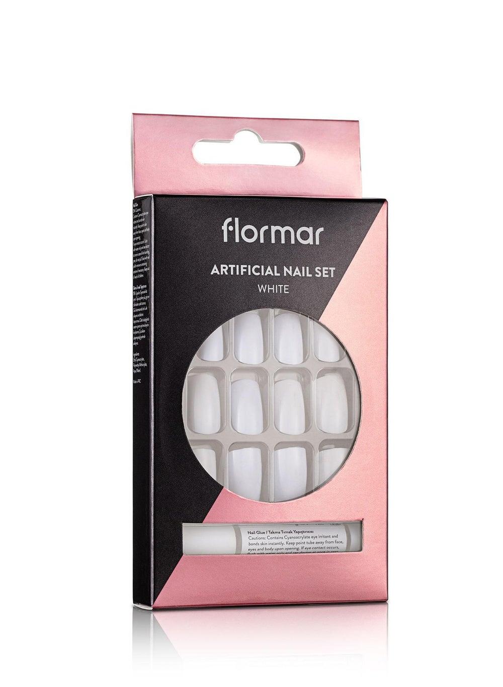 Flormar Flr00Ans02 Elegance - White Artificial Nail Set - Image 1