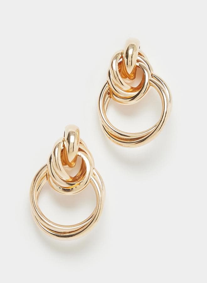 Styli Knotted Hoop Earrings - Elegance Redefined for Women - Image 1