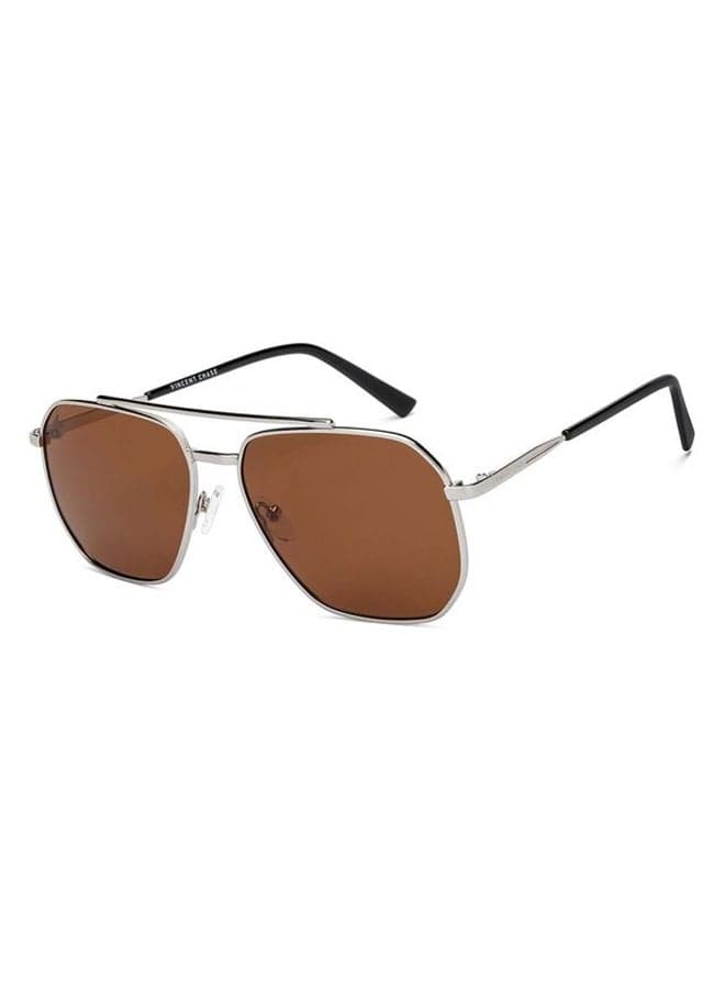 VINCENT CHASE VC S12593/P Elegant Silver Square Sunglasses - Image 1