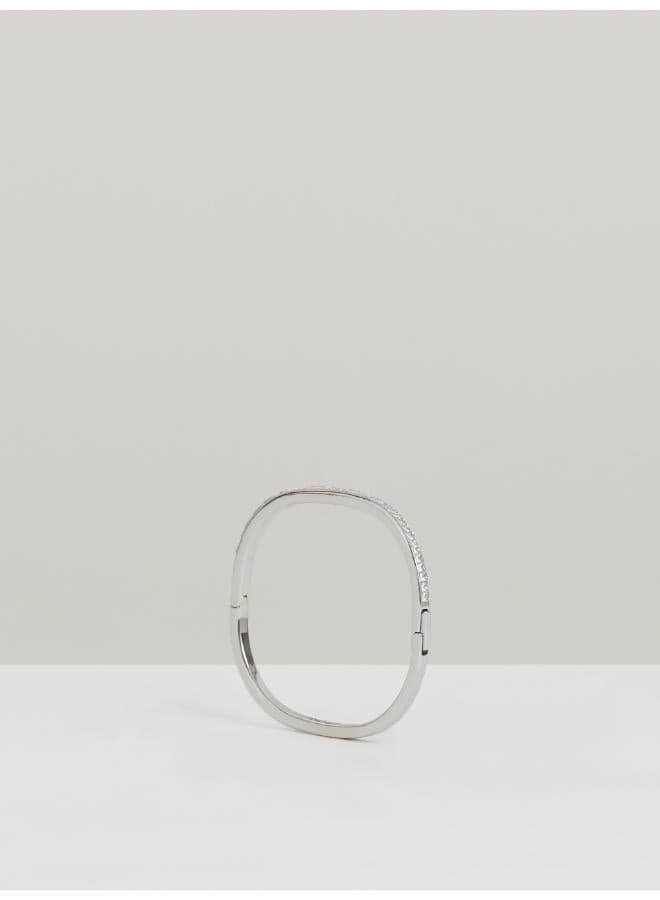 REISS Myles Silver-Tone Crystal Cuff Elegance - Image 1