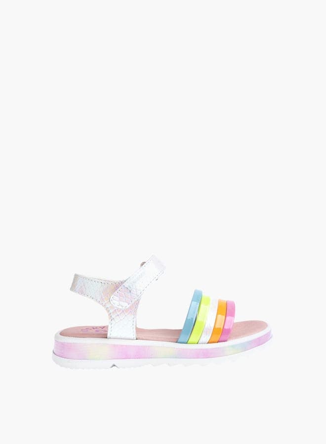 431304Multicolor Elegant Girls' Multi-Color Strap Sandals - Image 1