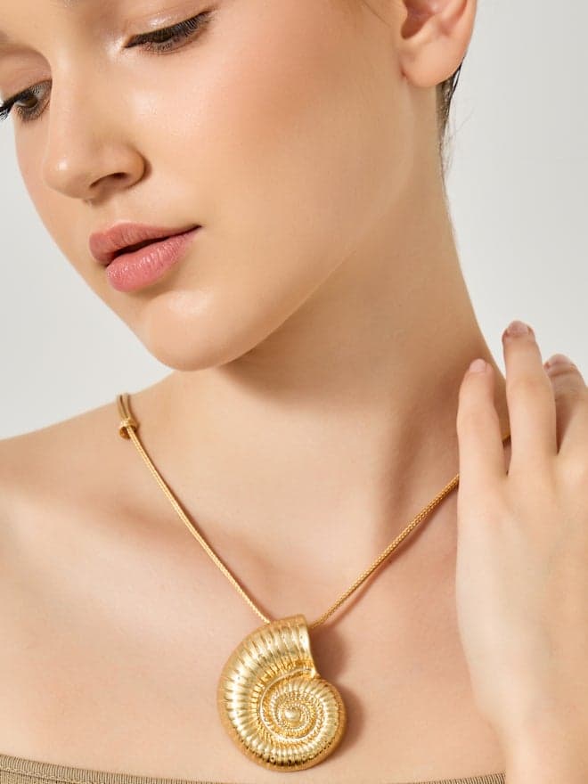 Styli Shell Drop Long Necklace - Elegance for Every Occasion - Image 1
