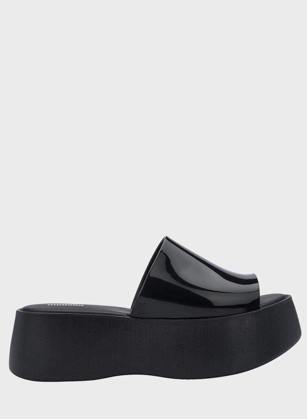 Chic Black Open Toe Wedge Sandals for Effortless Style - Image 1