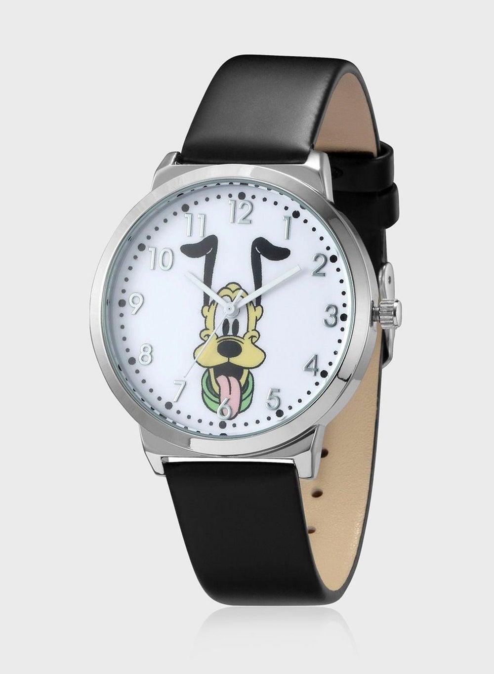 Elegant Disney Pluto Women's Watch with Leather Strap - Image 1