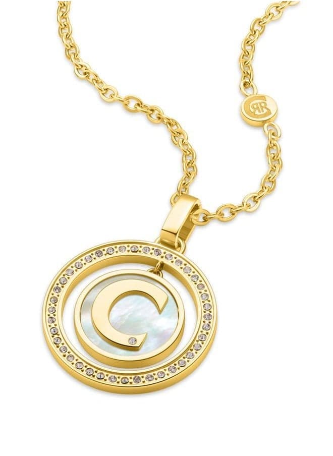 CERRUTI 1881 Circulo Gold-Plated Necklace with Crystals - Image 1