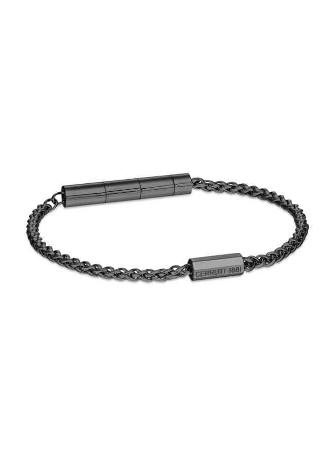 CERRUTI 1881 Guido Men's Black Stainless Steel Chain Bracelet - Image 1