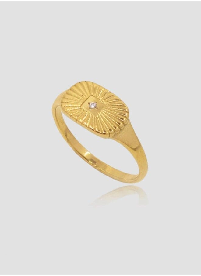 NARA Lady Mauve 2011 Gold-Plated Elegant Ring - Image 1