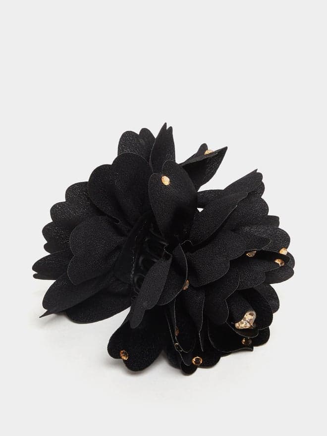 Elegant Styli Embellished Black Hair Claw - Image 1