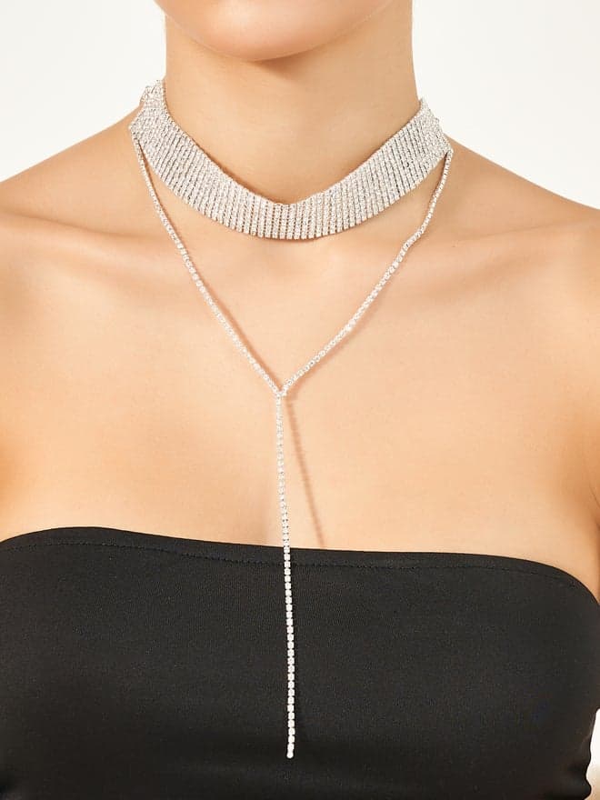 Styli Embellished Tassel Choker Necklace - Elegance Unleashed - Image 1