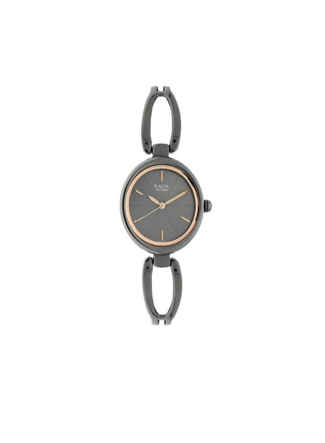 Titan Raga Viva Anthracite Dial Oval Women's Watch - 2579QM01 - Image 1