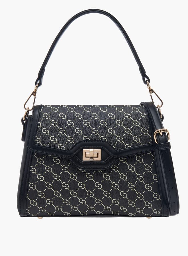 Celeste Monogram Elegance Shoulder Bag with Twist Lock - Image 1