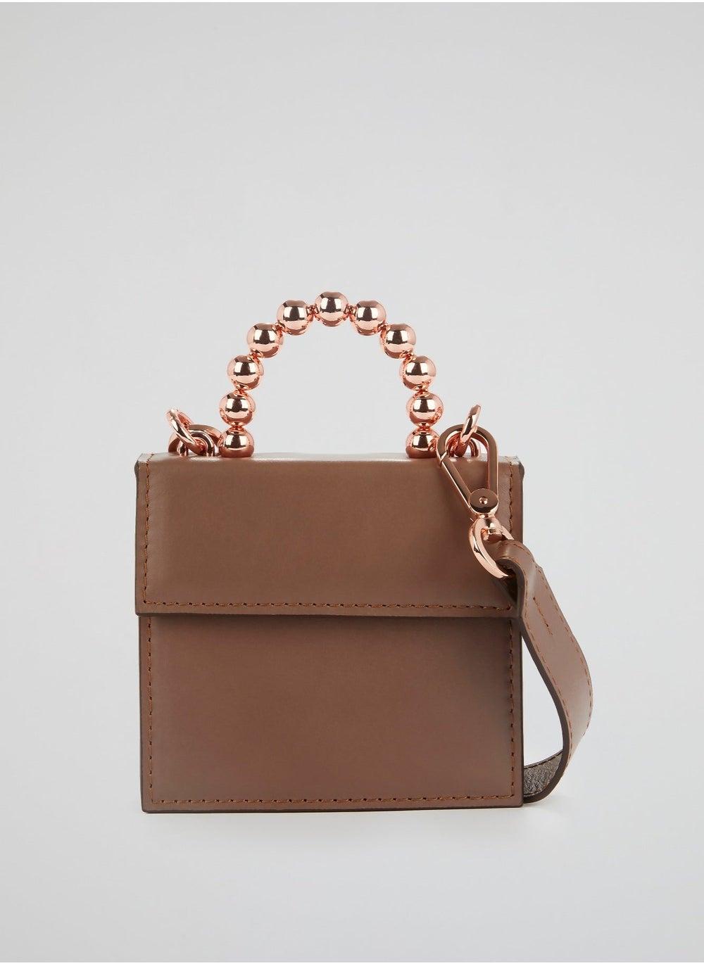 0711 Tbilisi Brown Baby Bea Ball Handle Women's Purse - Image 1