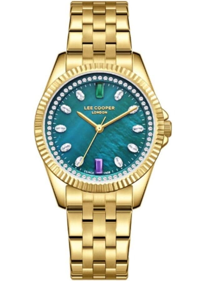 Lee Cooper Elegant Gold Metal Analog Watch LC08033.170 for Women - Image 1