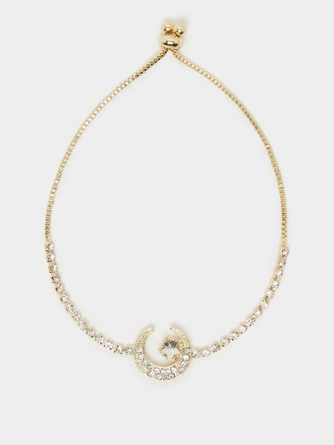 Styli Moon & Star Women's Charm Bracelet - Celestial Elegance - Image 1