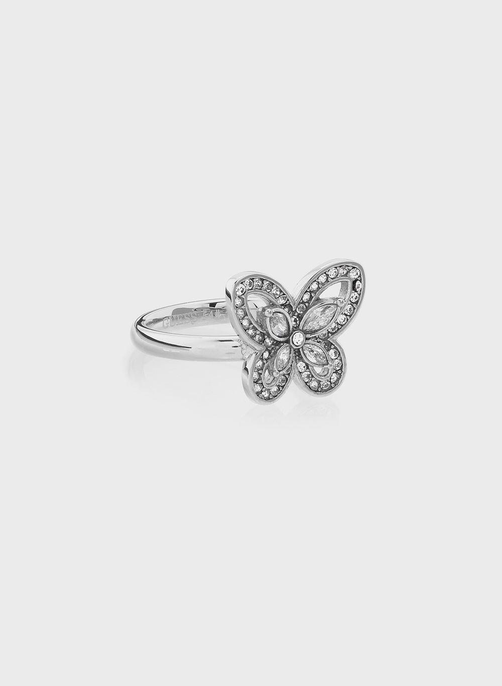GUESS 16MM Butterfly Floral Ring for Women - Image 1