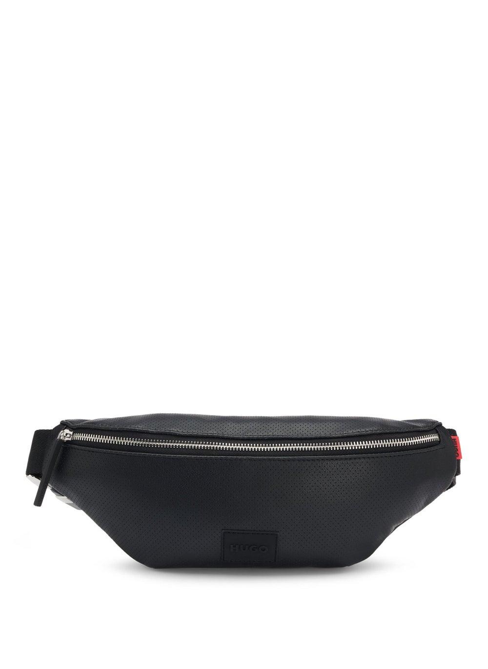 HUGO Perforated Faux Leather Men's Belt Bag - Image 1