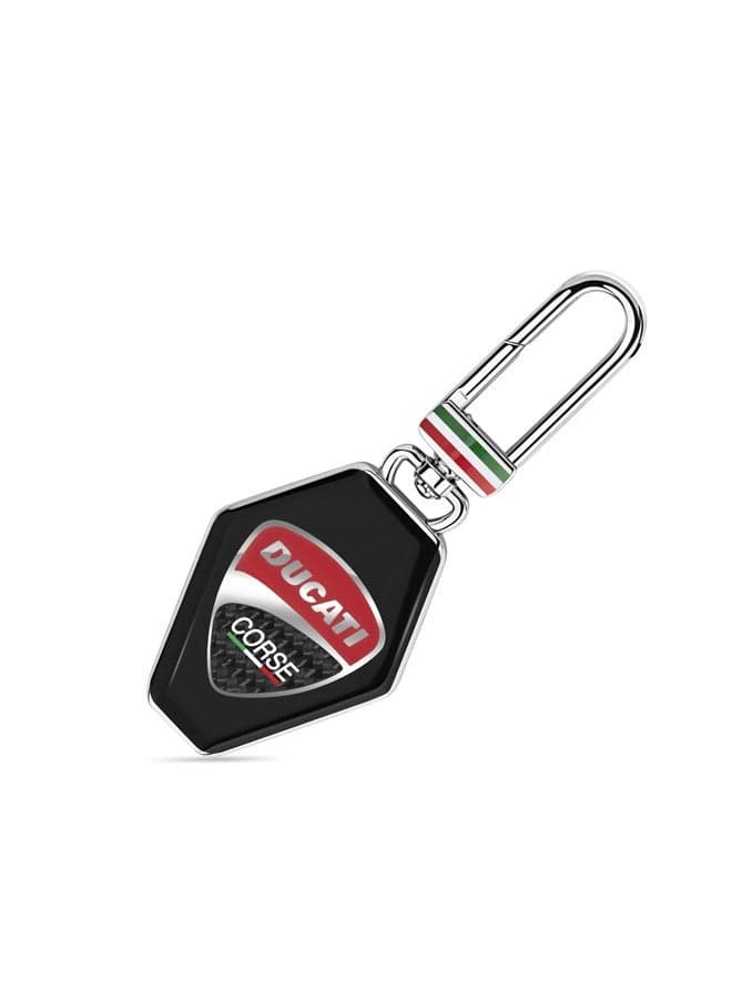 Ducati Corse Tribuna Keyring - Black Enamel Elegance - Image 1