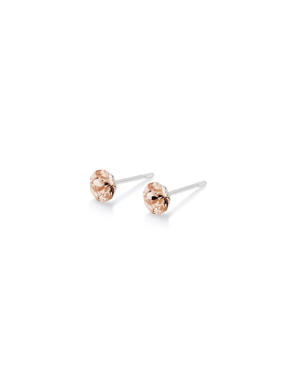 Seona CLARA Silk Beige Mini Crystal Studs - Daily Chic - Image 1