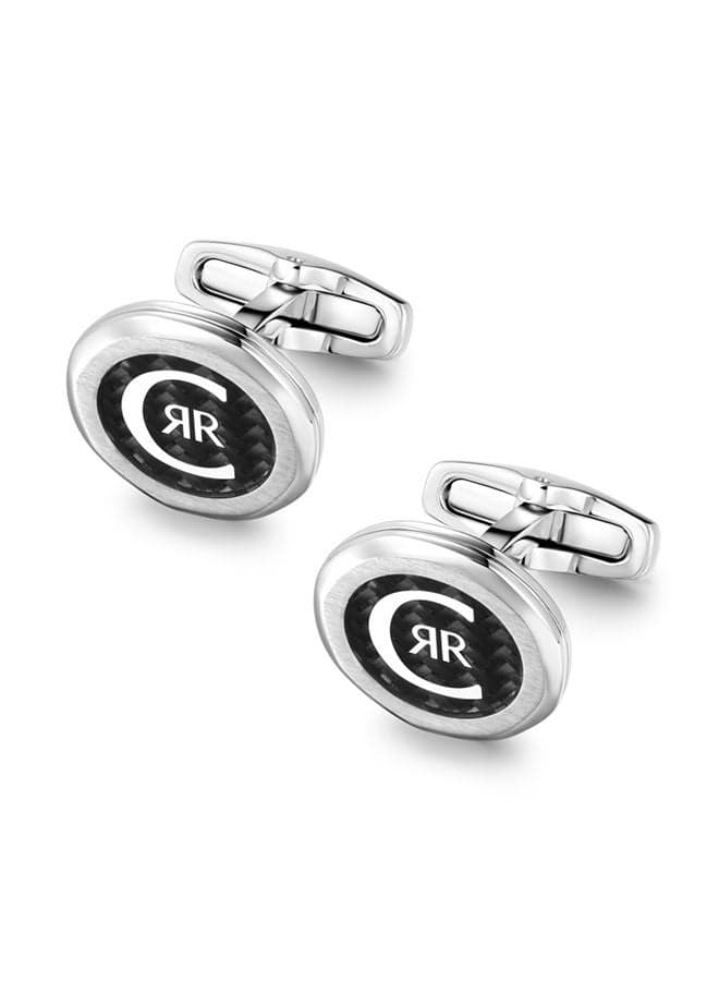CERRUTI 1881 Silver Cufflinks for Men - Timeless Elegance - Image 1