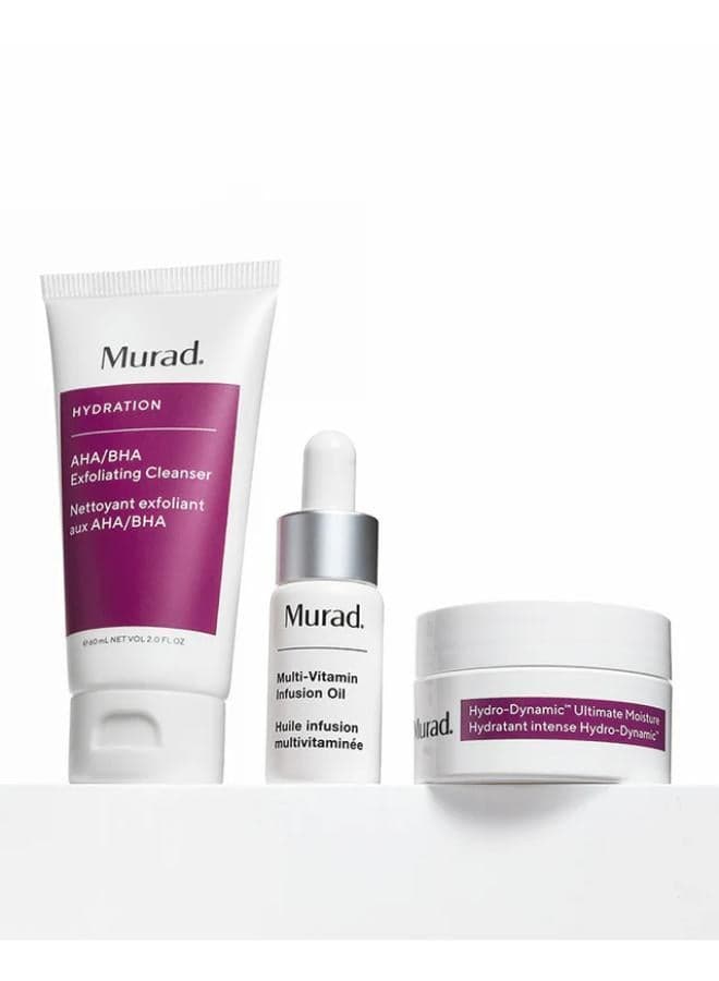 Hydrate Trial Kit: Radiant Skin with AHA/BHA Cleanser 60ml and More - Image 1