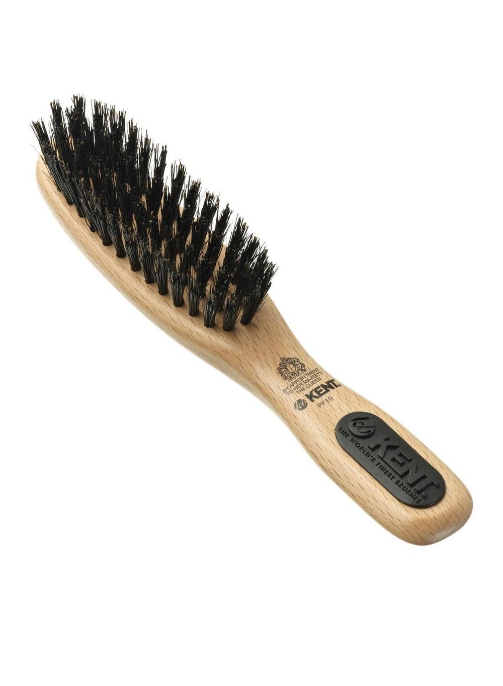 Kent PF10 Elegance On-the-Go: Compact Wooden Hair Brush - Image 1