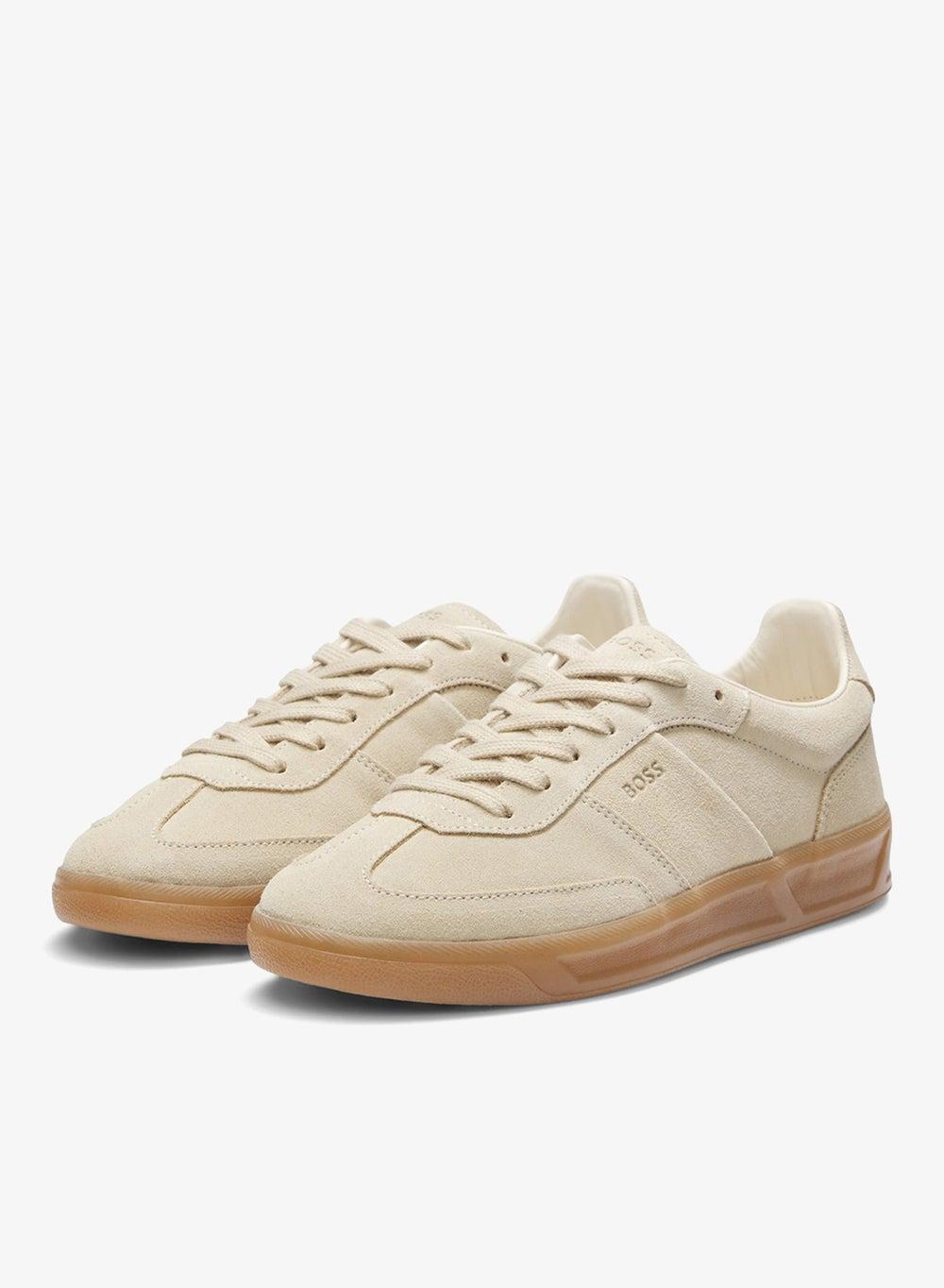 Elegant Beige Suede Low-Top Sneakers 50536645275 - Image 1