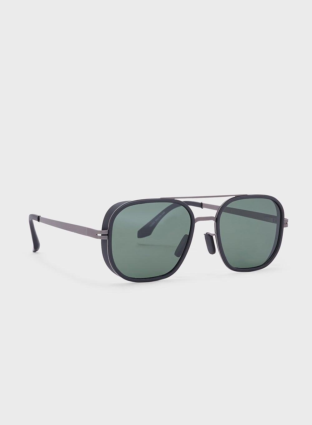 Robert Wood Aviator Steampunk Sunglasses with Polarized Lenses - Image 1
