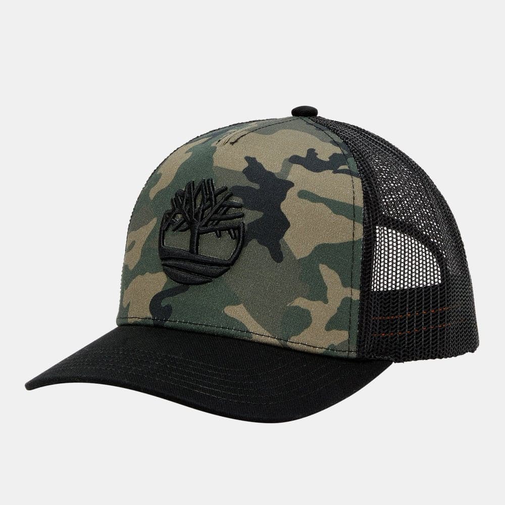 Timberland Camo Trucker Cap: Bold Comfort Meets Style - Image 1