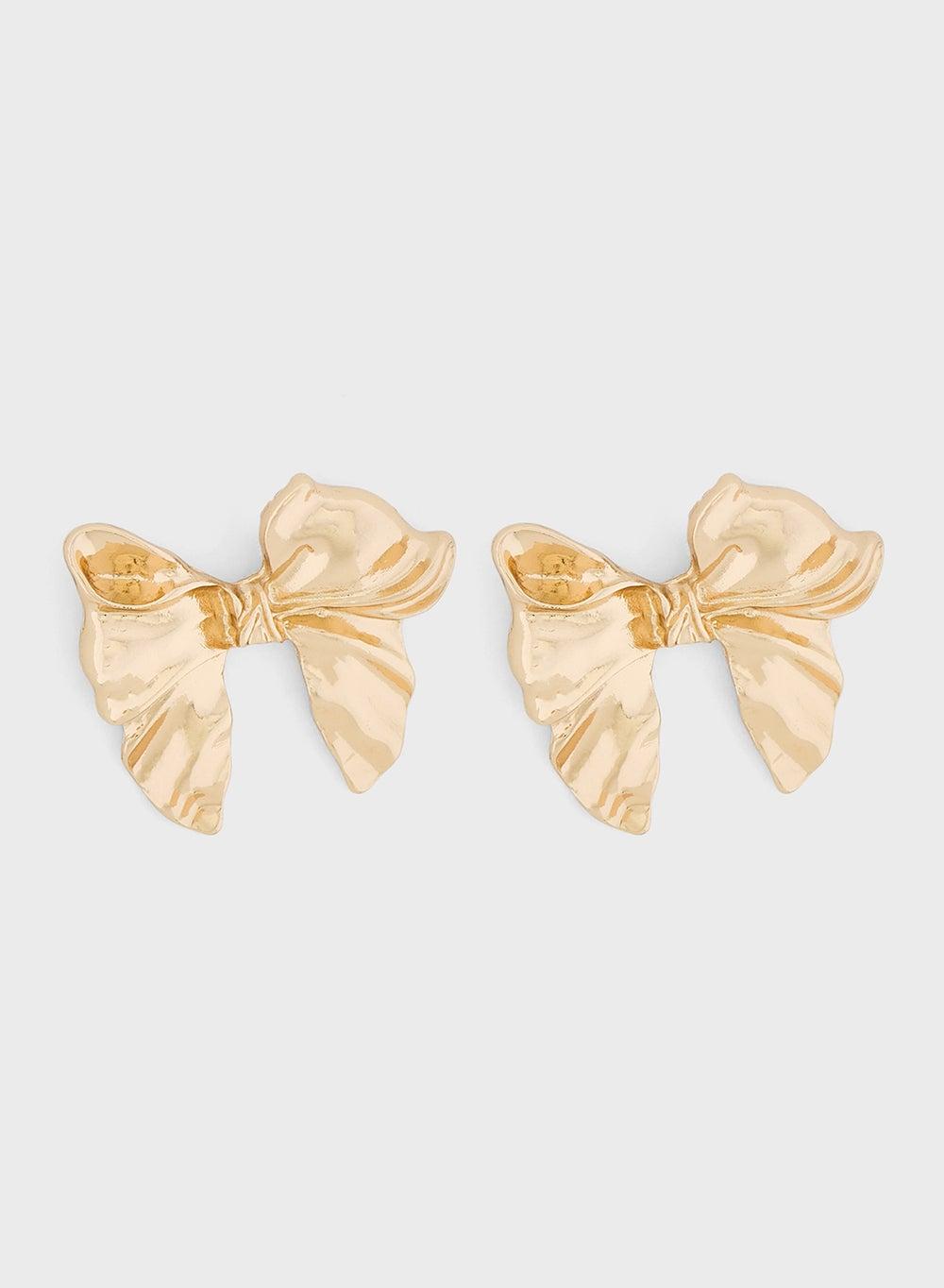 Ginger Bow Stud Earrings - Elegance in Simplicity - Image 1