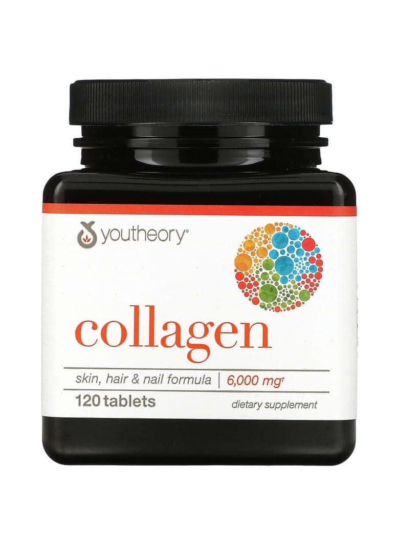 Youtheory Advanced Collagen 6000mg with Vitamin C - 120 Tablets - Image 1